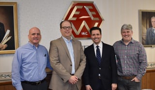 Hanover Area Chamber of Commerce President, Gary Laird, Elsner CEO Bert Elsner II, Rep. Jim Christiana and Elsner's Gordon Laabs